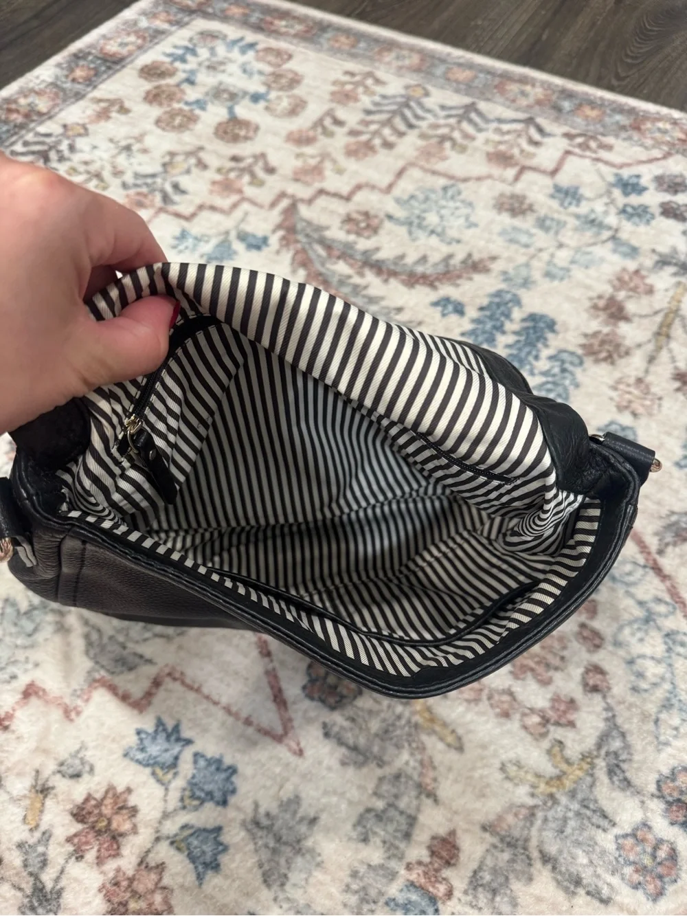 kate spade black Cobble Hill Penny pebbled leather bag